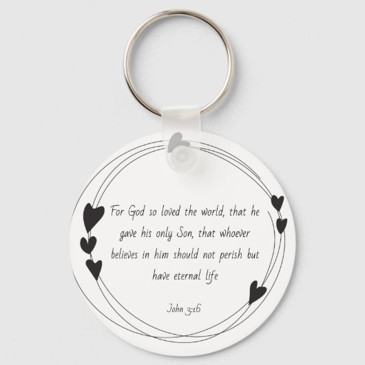 Bible Verse Keychain – John 3:16  キーホルダー (裏面)