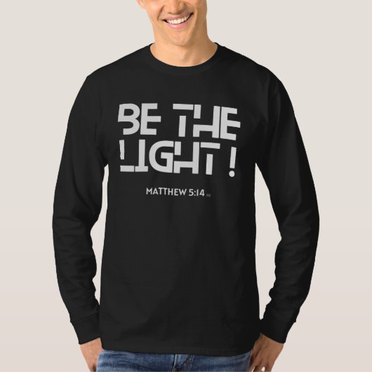 BIBLE VERSE MATTHEW 514 B THE LIGHT Christian Tシャツ (正面)