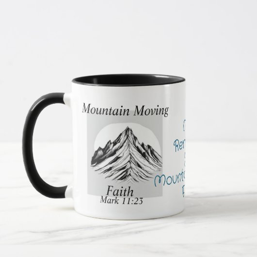 Bible Verse Mountain Moving Faith Personalize マグカップ (左)