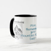  Bible Verse Mountain Moving Faith Personalize マグカップ (正面左)
