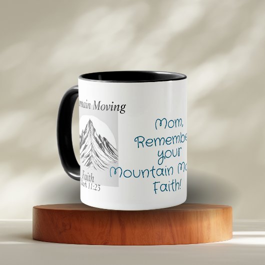  Bible Verse Mountain Moving Faith Personalize マグカップ
