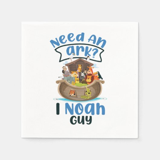 Bible Verse Need An Ark I Noah Guy スタンダードカクテルナプキン (正面)