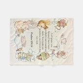Bible verse nursery animals fleece blanket フリースブランケット (正面(横))