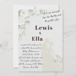 Bible verse Orthodox Wedding Invitation 招待状