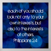 Bible verse Philippians 2:4ポスター ポスター (正面)