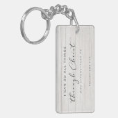 Bible Verse Philippians 4:13わたしはすべての事をすることができる キーホルダー (正面左)