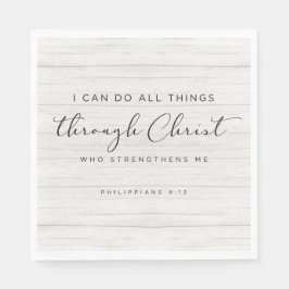 Bible Verse Philippians 4:13わたしはすべての事をすることができる スタンダードランチョンナプキン