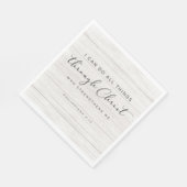 Bible Verse Philippians 4:13わたしはすべての事をすることができる スタンダードランチョンナプキン (角)