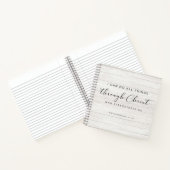Bible Verse Philippians 4:13わたしはすべての事をすることができる ノートブック (内部)