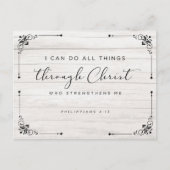 Bible Verse Philippians 4:13わたしはすべての事をすることができる ポストカード (正面)