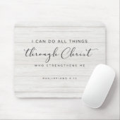 Bible Verse Philippians 4:13わたしはすべての事をすることができる マウスパッド (マウス)