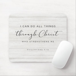 Bible Verse Philippians 4:13わたしはすべての事をすることができる マウスパッド