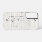 Bible Verse Philippians 4:13わたしはすべての事をすることができる Samsung Galaxyケース (裏面横)