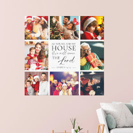 Bible Verse Photo Collage Family Religious キャンバスプリント