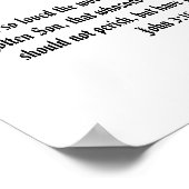 Bible Verse Poster Print Template To Personalize ポスター (角)