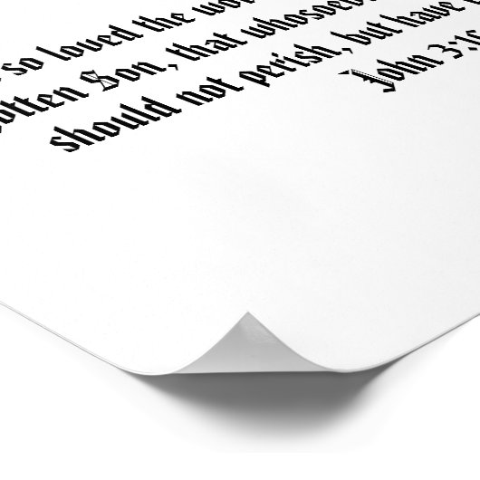 Bible Verse Poster Print Template To Personalize ポスター (角)