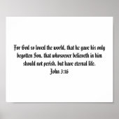 Bible Verse Poster Print Template To Personalize ポスター (正面)