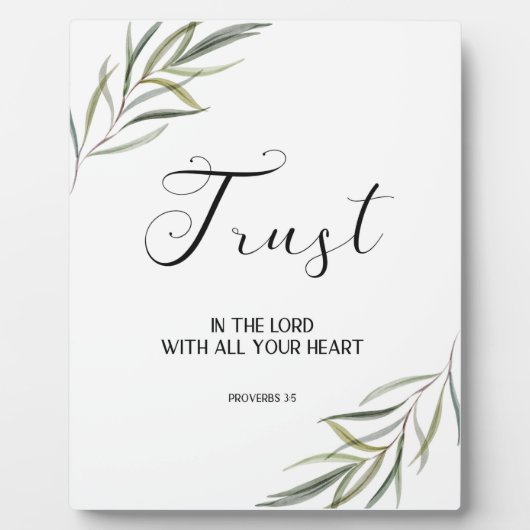 Bible verse Proverbs leaves scripture  Plaque フォトプラーク (正面)