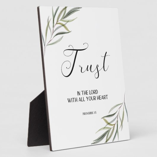 Bible verse Proverbs leaves scripture  Plaque フォトプラーク (側面)