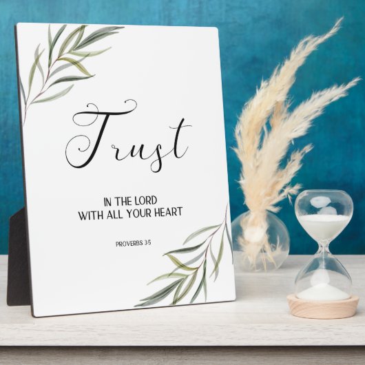 Bible verse Proverbs leaves scripture  Plaque フォトプラーク (側面)