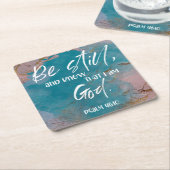 Bible verse Psalm スクエアペーパーコースター (アングル)