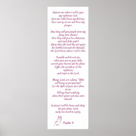 Bible Verse Psalm 4 Hear My Prayer ポスター