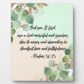 Bible Verse Psalm Green Gold Leaves Scripture フォトプラーク (正面)