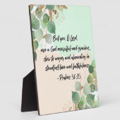 Bible Verse Psalm Green Gold Leaves Scripture フォトプラーク (側面)
