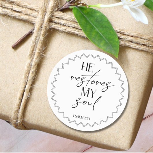 Bible Verse psalm Round Sticker ラウンドシール