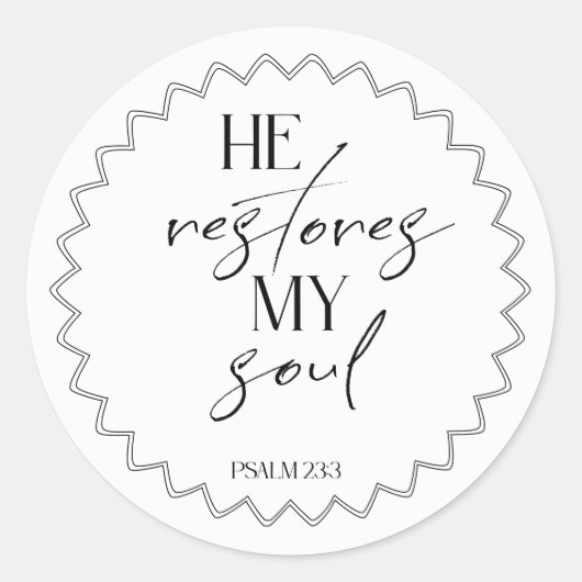 Bible Verse psalm Round Sticker ラウンドシール (正面)