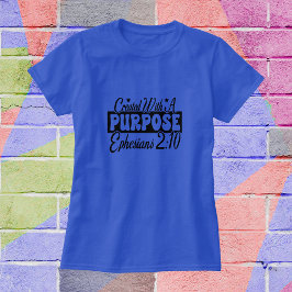 Bible Verse ''Purpose'' Typography Personalize Tシャツ