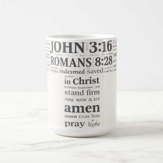 Bible Verse Reference Cross Wall Art コーヒーマグカップ (中央)