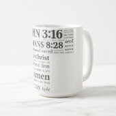 Bible Verse Reference Cross Wall Art コーヒーマグカップ (正面右)