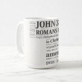 Bible Verse Reference Cross Wall Art コーヒーマグカップ (正面左)