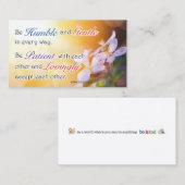 Bible Verse, Religious Motivational, Be Humble コーリングカード (正面/裏面)