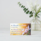 Bible Verse, Religious Motivational, Be Humble コーリングカード (スタンド正面)