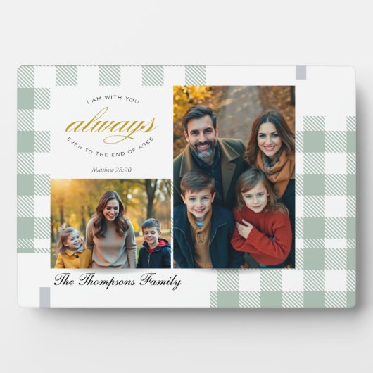 Bible Verse Sage Family Photo Collage Scripture フォトプラーク (正面)