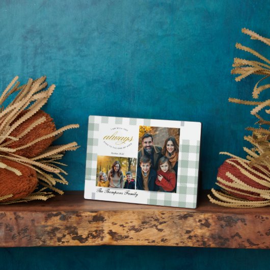 Bible Verse Sage Family Photo Collage Scripture フォトプラーク (側面)