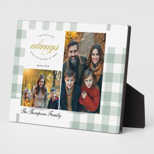 Bible Verse Sage Family Photo Collage Scripture フォトプラーク (側面)