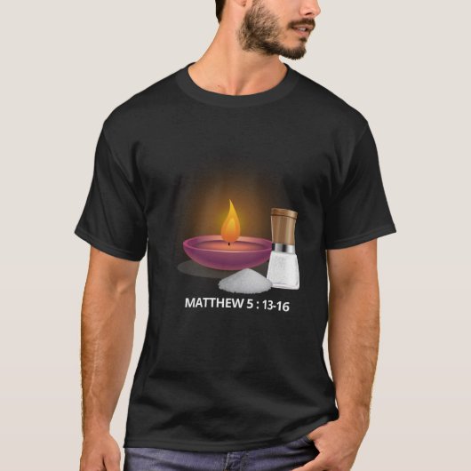 Bible Verse Salt And Lamp Light The World Christia Tシャツ (正面)