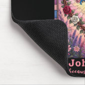 Bible Verse Stained Gl 1 John 4_19 Love Prayer Val マウスパッド (コーナー)