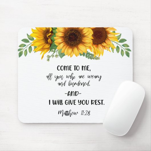 Bible Verse Sunflower Mouse pad マウスパッド (マウス)