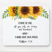 Bible Verse Sunflower Mouse pad マウスパッド (正面)