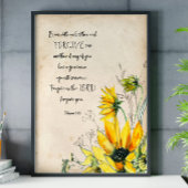 Bible Verse Sunflower Scripture Wall Art Poster ポスター