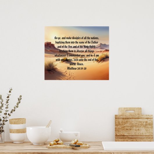 Bible Verse Template, Value Poster Paper (Matte) ポスター (キッチン)