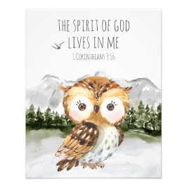 Bible Verse The Spirit of God Lives in Me 1 Corint フォトプリント