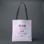 Bible verse Tote Bag トートバッグ<br><div class="desc">Bible verse inspired with flowers</div>