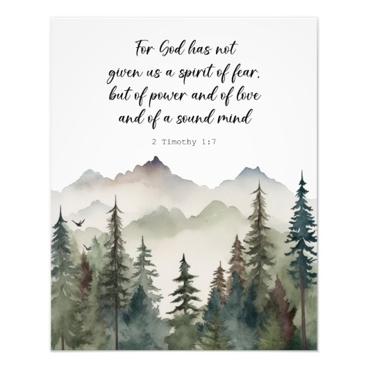 Bible Verse Wall Art Poster 2 Timothy フォトプリント (正面)