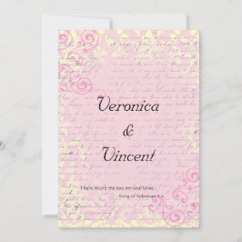 Bible Verse'sとのロマンチック結婚なヴィンテージ 招待状