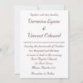 Bible Verse'sとのロマンチック結婚なヴィンテージ 招待状 (裏面)